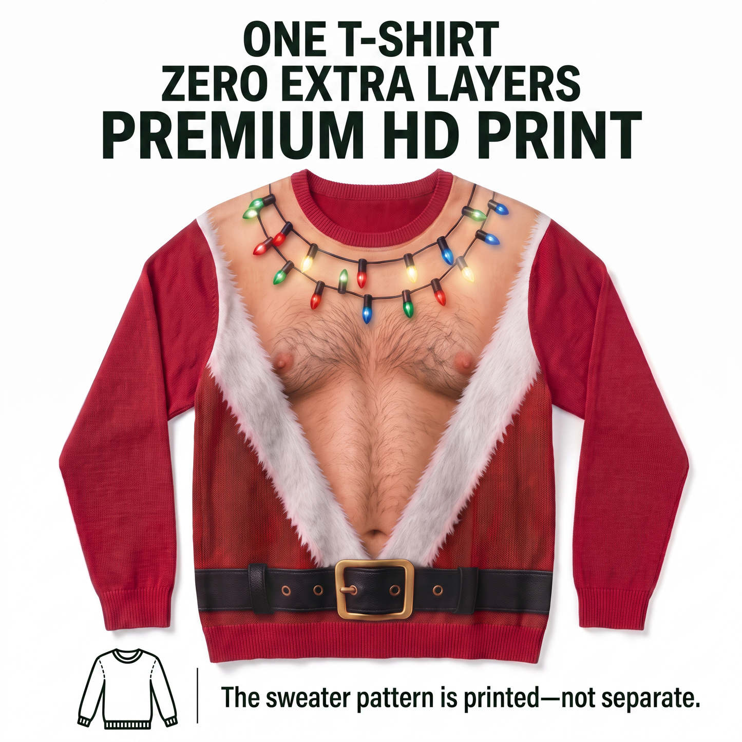 Santa Bare-Chest Sweater
